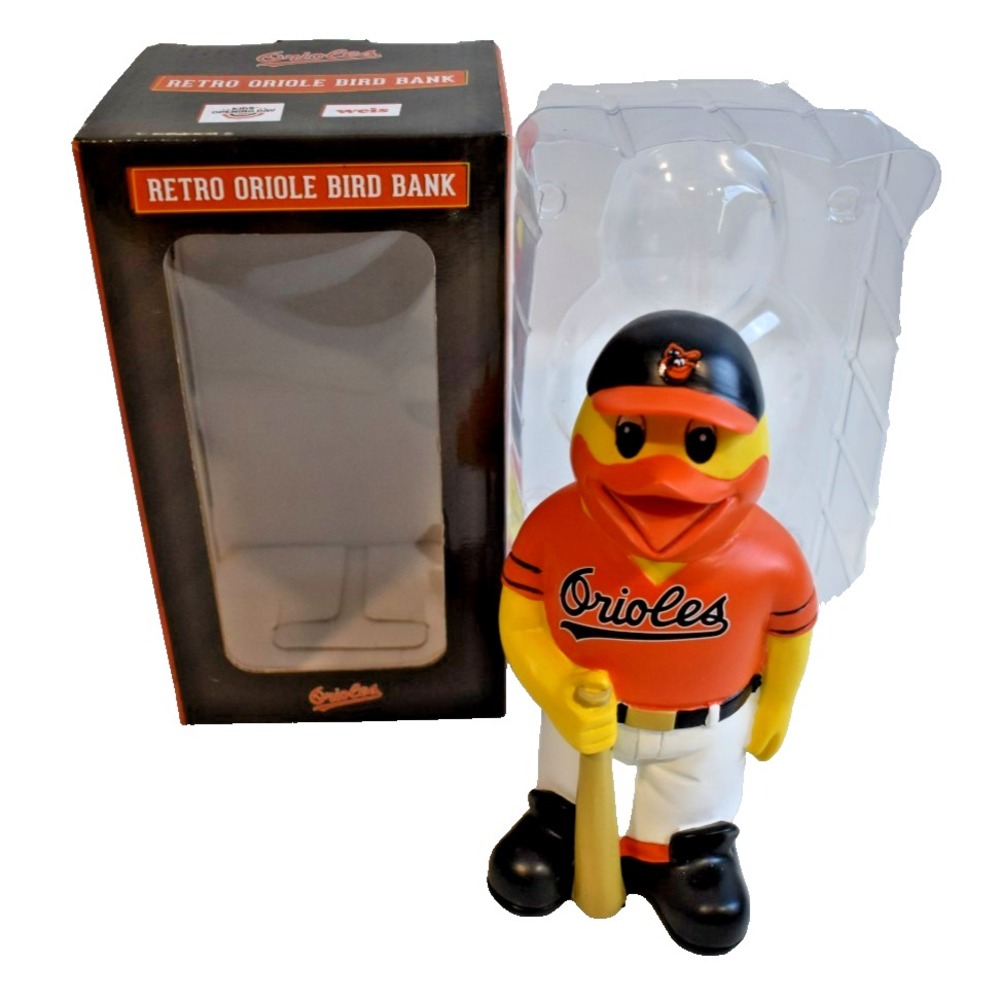 Baltimore Orioles SGA 4/1/2018 Retro Oriole Bird Bank Coin Bank NIB MLB Baseball